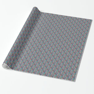 Papier Cadeau argent holographique