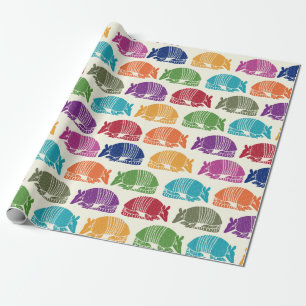 Papier Cadeau Armadillos à motifs colorés