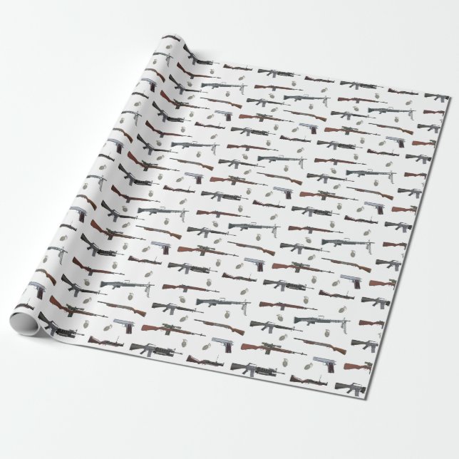 Papier Cadeau Armes américaines de guerre du Vietnam (Déroulé)