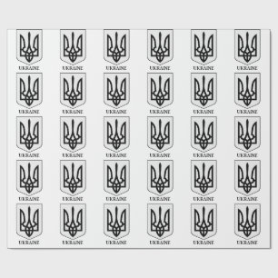 Papier Cadeau Armoiries d'État de l'Ukraine Art Minimaliste