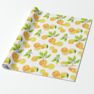 Papier Cadeau Arômes d'agrumes Oranges et citrons Patten