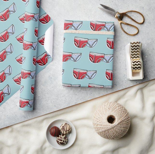 Papier Cadeau Arrêtez De Croire En Père Noël Sous-Vêtements Papi (Artisanat)