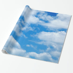 Papier Cadeau Arrière - plan ciel bleu ciel blanc nuages céles