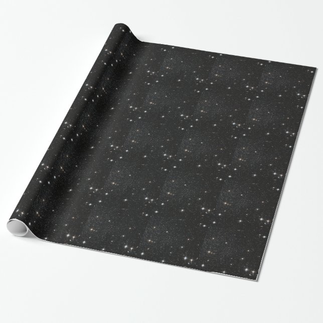 Papier Cadeau Arrière - plan - ciel nocturne et étoiles (Déroulé)