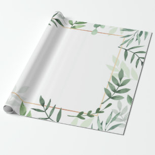 Papier Cadeau Arrière - plan d'aquarelle feuille du cadre