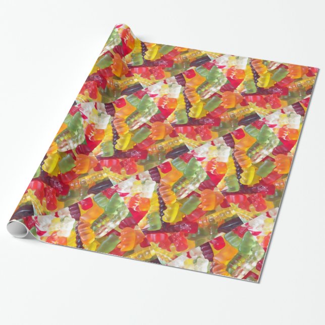 Papier Cadeau Arrière - plan de bonbons (Déroulé)