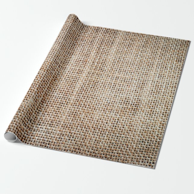 Papier Cadeau Arrière - plan de burlap hessian  (Déroulé)