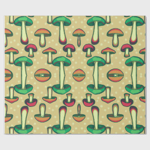 Papier Cadeau Arrière - plan de champignons