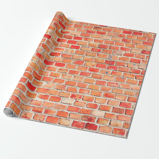 Papier Cadeau Arrière - plan de mur de briques ou de texturebric (Déroulé)