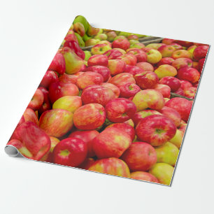 Papier Cadeau arrière - plan de pommes mûres