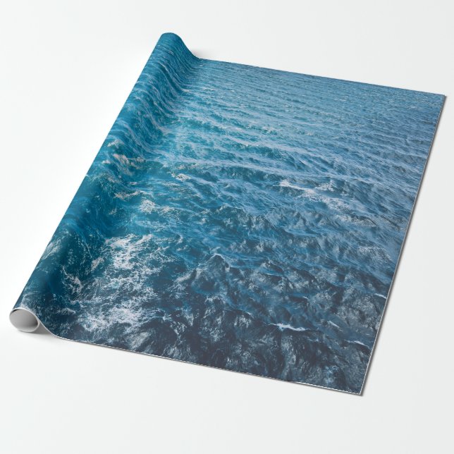 Papier Cadeau Arrière - plan d'eau océanique (Déroulé)