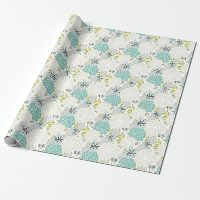 Papier Cadeau Arrière - plan floral (Déroulé)