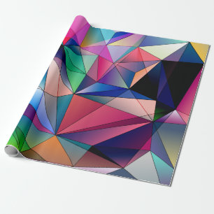 Papier Cadeau Arrière - plan géométrique de diamants de polygone