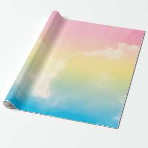 Papier Cadeau arrière - plan nuageux avec un dégradé de couleur