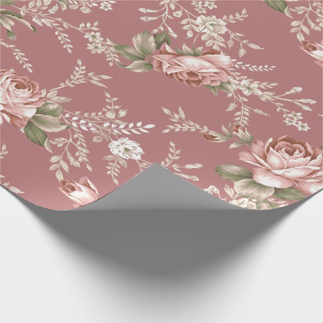 Papier Cadeau Arrière - plan Rose rose vif (Coin)