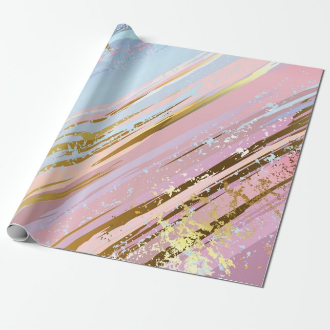 Papier Cadeau Arrière - plan rose texturé (Déroulé)