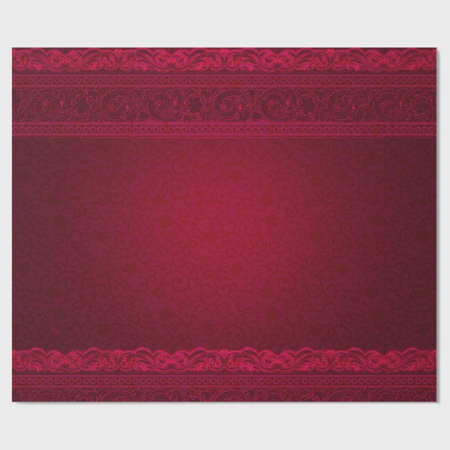 Papier Cadeau Arrière - plan rouge élégant et élégant (Plat)