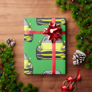 Papier Cadeau Arrière - plan vert voiture VUS de véhicule électr