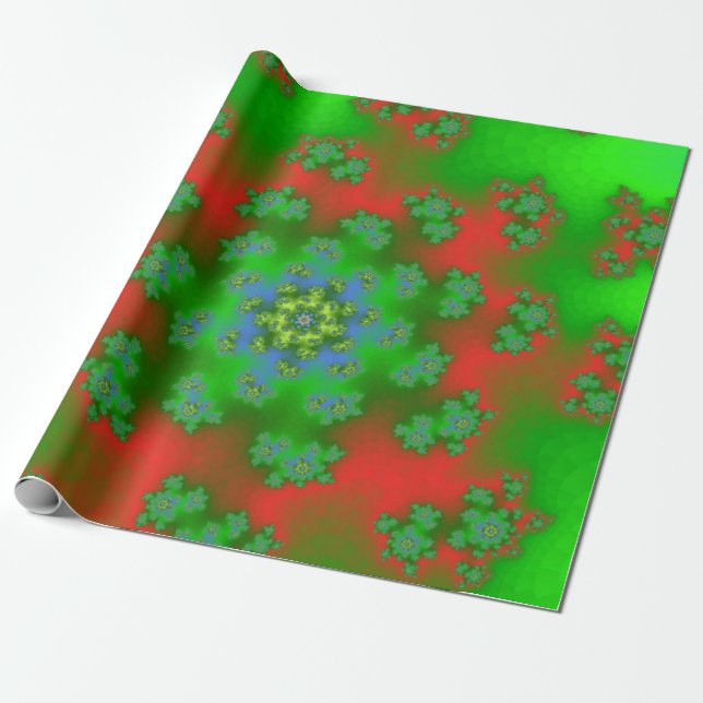 Papier Cadeau Arrosage floral de Noël (Déroulé)