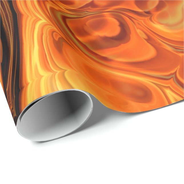 Papier Cadeau Art 10 de fractale du feu (Coin rond)