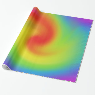 Papier Cadeau Art Abstrait Rainbow Wave cool