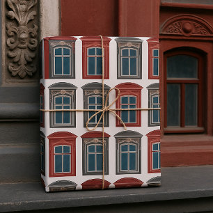 Papier Cadeau Art architectural orné de fenêtre européenne