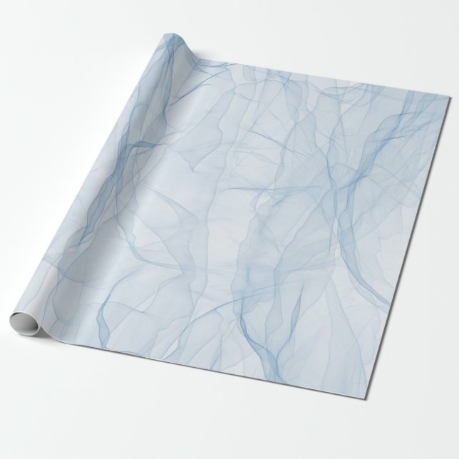 Papier Cadeau Art arrière - plan moderne bleu tissu (Déroulé)