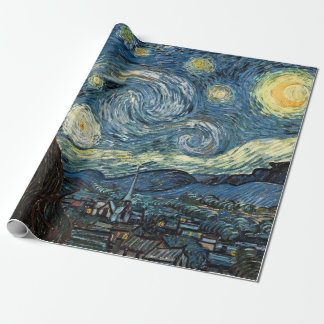 Papier Cadeau Art célèbre, Starry Night, Van Gogh