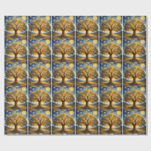 Papier Cadeau art de géométrie sacrée arbre