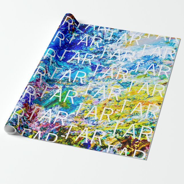 Papier Cadeau Art de la palette de couleurs personnalisable (Déroulé)