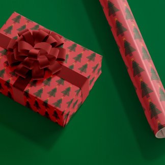 Papier Cadeau Art Deco Christmas Tree