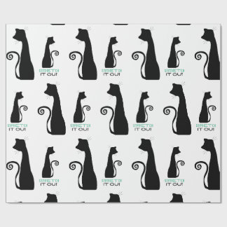 Papier Cadeau Art du chat noir