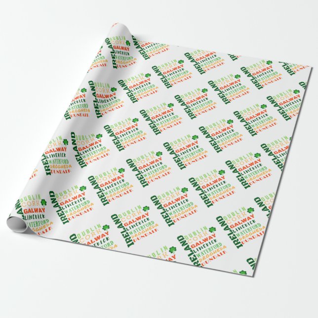 PAPIER CADEAU ART DU MÉTRO IRLANDE (Déroulé)