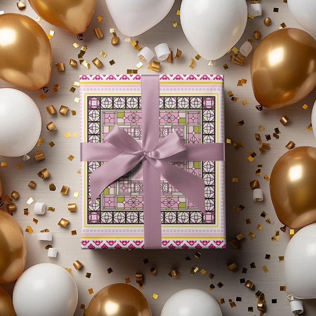 Papier Cadeau Art frontalier ethnique (ethnic traditional birthday packing gift wrap,gift wrapping paper,return gift wrap paper,paper gift)