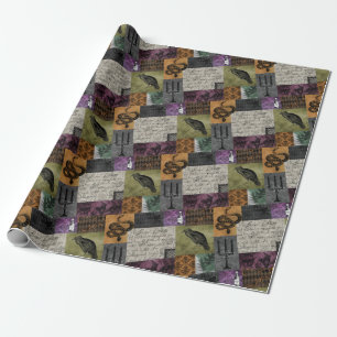 Papier Cadeau Art médiéval d'Halloween gothique Éffrayant apothe