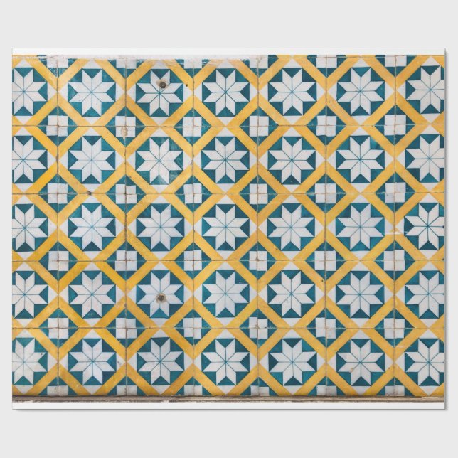 Papier Cadeau Art Mosaïque Motif répétitif espagnol marocain (Plat)