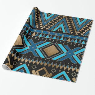 Papier Cadeau Art Motif ethnique aztèque