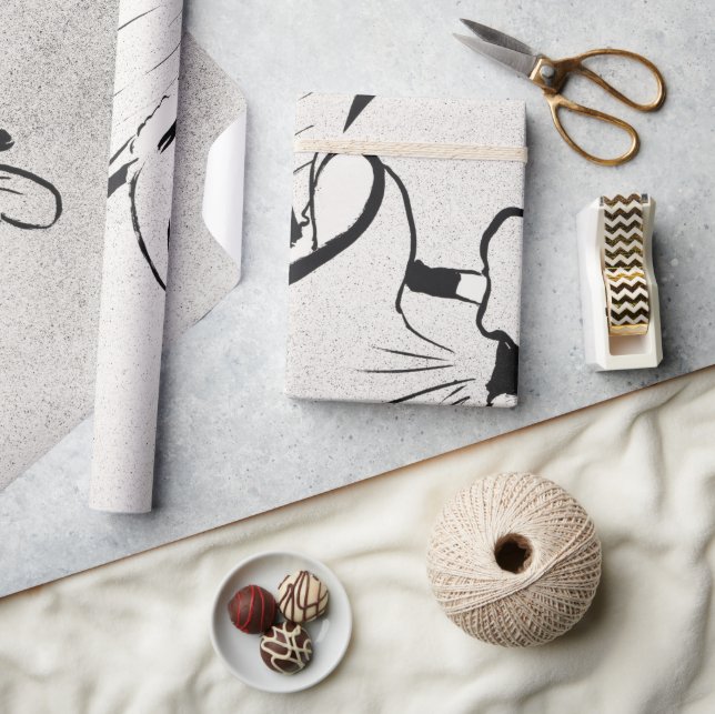 Papier Cadeau Art noir et blanc Jane Avril par Toulouse Lautrec (Artisanat)