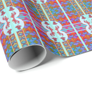 Papier Cadeau Art nouveau floral vintage fleurs victorien