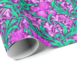 Papier Cadeau Art Nouveau Iris Print, Améthyste Purple