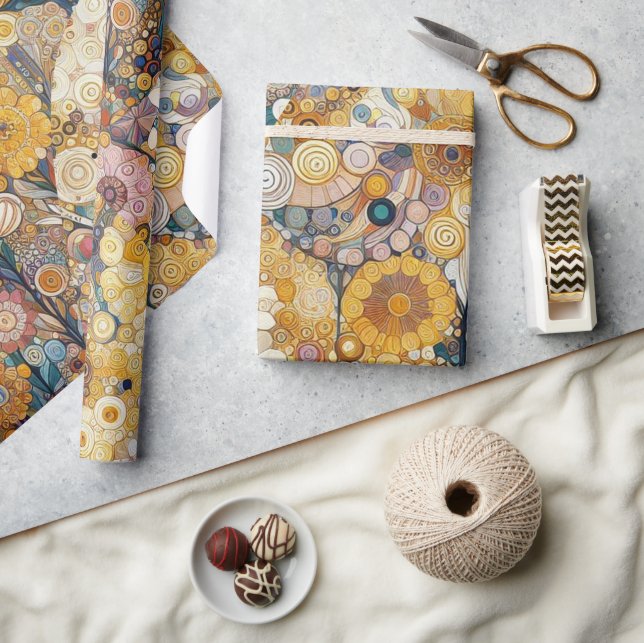 Papier Cadeau Art Nouveau Style Art Nouveau Art fin peinture flo (Artisanat)