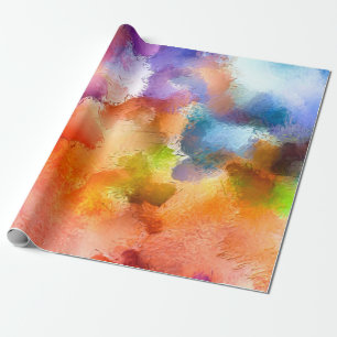 Papier Cadeau Art numérique motif abstrait. Dessin à main modern