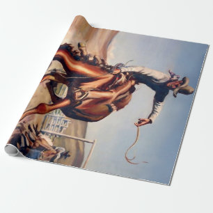 Papier Cadeau Art occidental "Bucking Bronco" par Will James