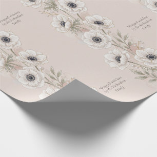 Papier Cadeau Art peint de fil Anémone élégante personnalisée