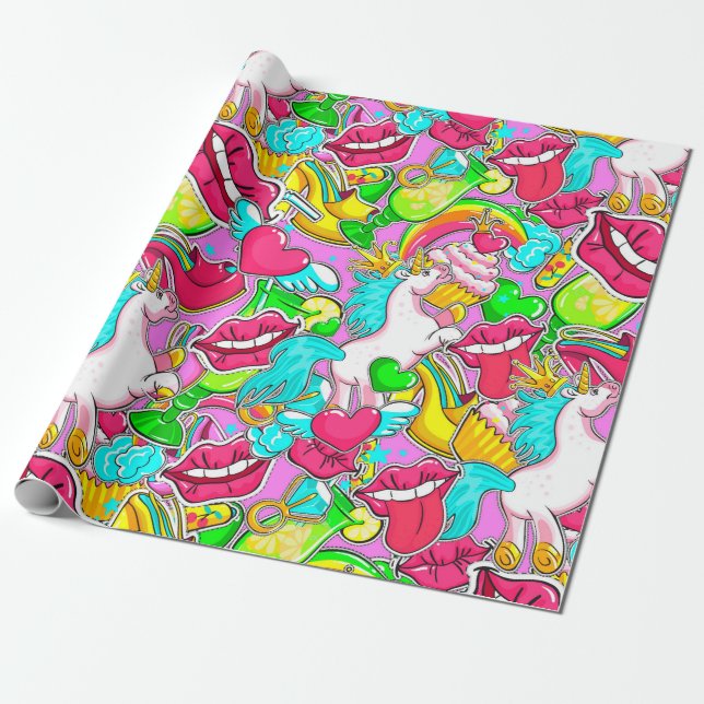 Papier Cadeau Art pop (Déroulé)