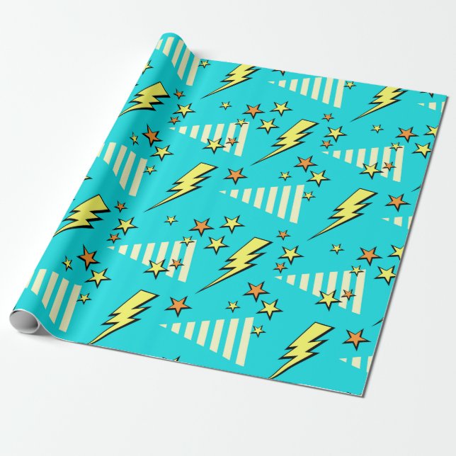 Papier Cadeau Art Super Pop (Déroulé)