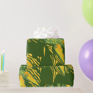 Papier Cadeau Art végétal coloré à la carotte frais