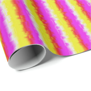 Papier Cadeau Artdeco rose Jaune Artdeco Arc-en-ciel rayures