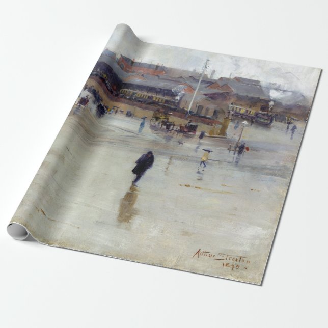 Papier Cadeau Arthur Streeton la gare ferroviaire, Redfern (Déroulé)