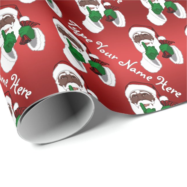 Papier Cadeau Article du Père Noël africain Papier d'enveloppeme (Coin rond)
